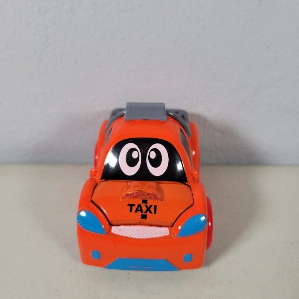 Cartoon Mini Alloy Car Model Taxi Simulator Car Children Toy Pull Back